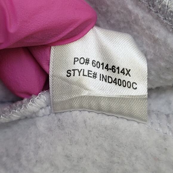 Vintage 90s Darkside Skull Crop Hoodie Medium 22x25 Two-Tone - Picture 9 of 16